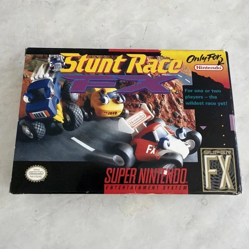 Stunt Race FX SNES Super Nintendo Complete CIB Authentic Tested