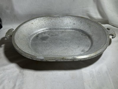 Vintage Guardian Service Oval Platter 13'' Aluminum Serving Tray Platter