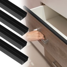 4pcs 18" Cabinet Edge Protectors for 13/16" Kitchen Cabinets Frame Matt Black