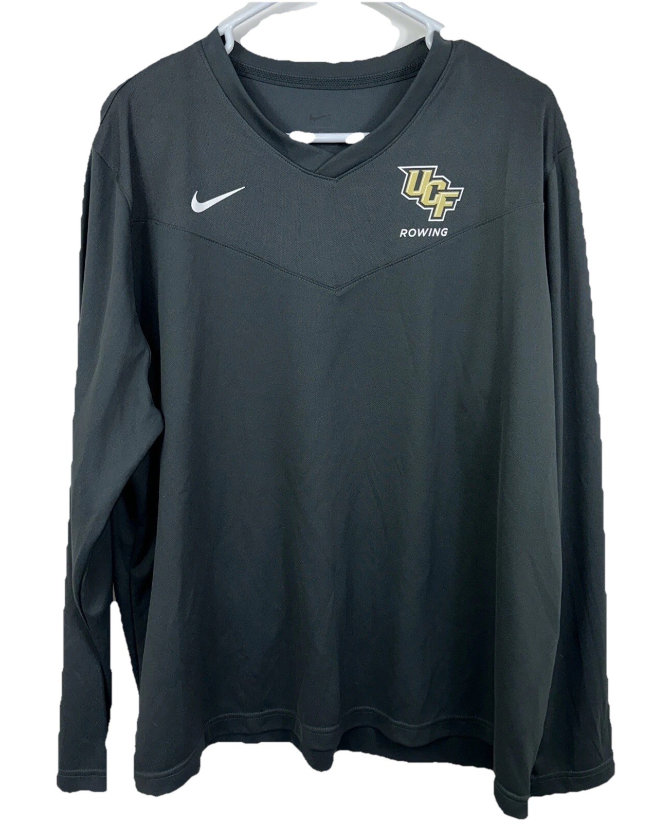 FILA T shirt Nike Dri Fit UCF Knights Rowing manica lunga scollo a V donna 3XL