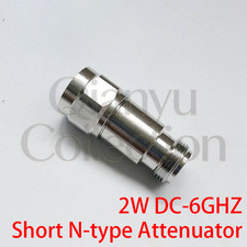 2W N-Type RF Microwave Coaxial Fixed Attenuator DC-6GHz 50Ohm 1-20dB N Male to F