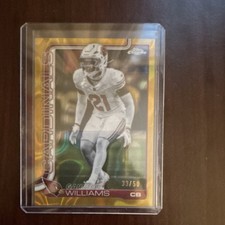 Topps Chrome Gold RayWave Refractor Garrett Williams #6/50 Arizona Cardinals