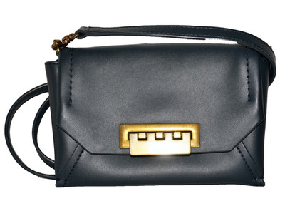ZAC POSEN Small Deep Aegean Blue Vegan-PVC EARTHA ENVELOPE Mini Crossbody 5x7