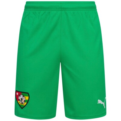 Togo Green Away Men's Football Shorts Puma BNWT Size S UK