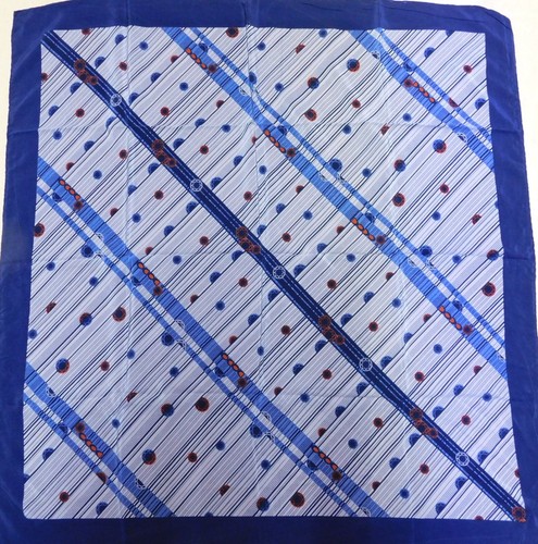 Foulard 100% Pura Soie Vintage Femme Echo (1782) 82cm X 88cm