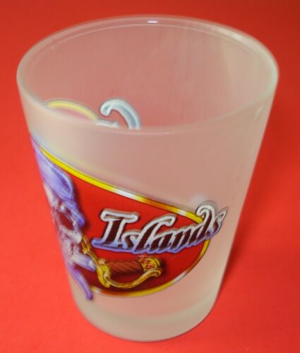 Cayman Islands Pirate Skull & Sable Full Color Frosted Shot Glass from Caribbean - Picture 3 of 5