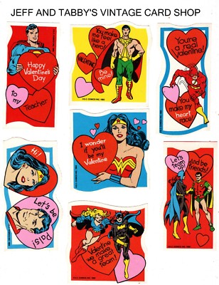 1982 DC Comics Valentines Day Cards Unused Valentine / see drop down menu