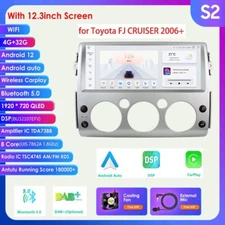 8Core For 07-13 Toyota Fj Cruiser Car Stereo Apple Carplay Android GPS Nav Radio