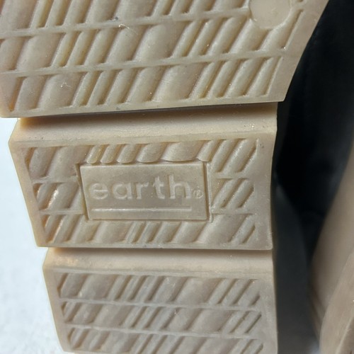 Botas Earth para mujer 7 grises gamuza crema imitación piel suela con cordones Oaklynn Vail usadas en excelente estado - Imagen 10 de 12