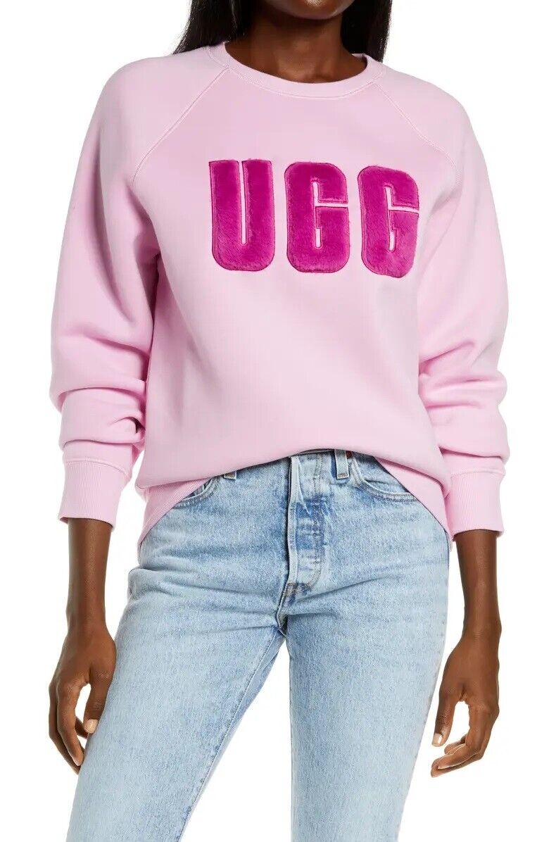NEW 100% UGG Women's Madeline Fuzzy Logo Sweatshirt Soft NEW 100% UGG Women's Madeline Fuzzy Logo Sweatshirt Soft