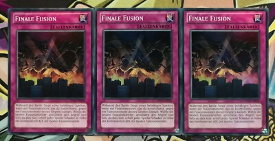 3x Finale Fusion DRLG-DE018 SUPER RARE DEUTSCH 2.AUFLAGE PLAYSET Yu-Gi-Oh