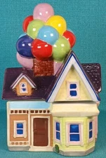 Disney Parks UP House Ceramic Cookie Jar Carl Balloon Figure 11" Pixar Parks