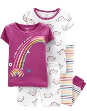 Carter  s 4 Piece Rainbow Pajama Set