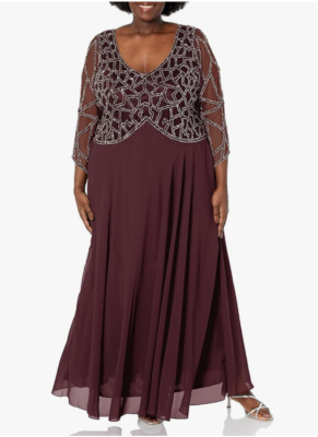 J Kara Women's Plus Size 3/4 Sleeve Geo Beaded Gown (Wine Multi, 22W) | eBay J Kara Women's Plus Size 3/4 Sleeve Geo Beaded Gown (Wine Multi, 22W) | eBay