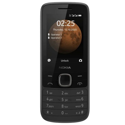 Nokia 225, 4G, Black, Bluetooth 5.0, Unisoc T117, Camera, 64MB RAM, Sophisticate - Picture 1 of 5