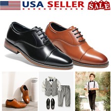 Boy's Casual Dress Oxford Comfort Uniform Formal Fashion Shoes