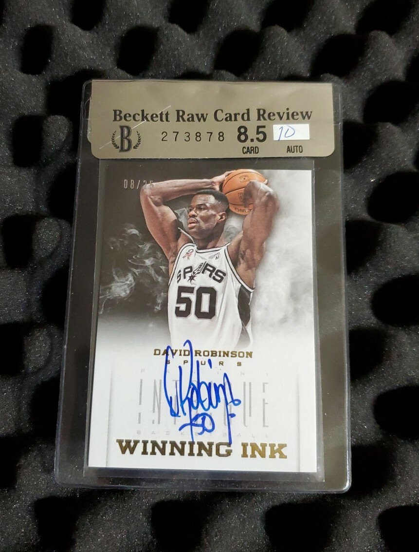 David Robinson auto BGS 8.5 Mint w/10 autograph on card