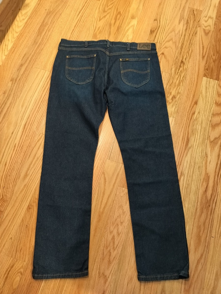 Lee Slim Fit Straight Leg Blue Men's Jeans ROAD RASH color