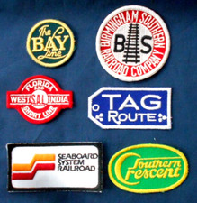 RAILROAD PATCH LOT Unused Condition 6 Cloth TAG / SEABOARD SYSTEM / BAY