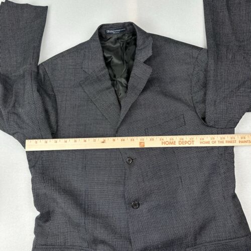 Polo Ralph Lauren 2-Piece Suit 3 Button Men 42L 36x31 Gray Style 7B90 ITALY - Picture 8 of 15