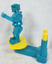 Mattel 2001 Rockem Sockem Robots Classic BLUE BOMBER, Pad, Control Arm, WORKS