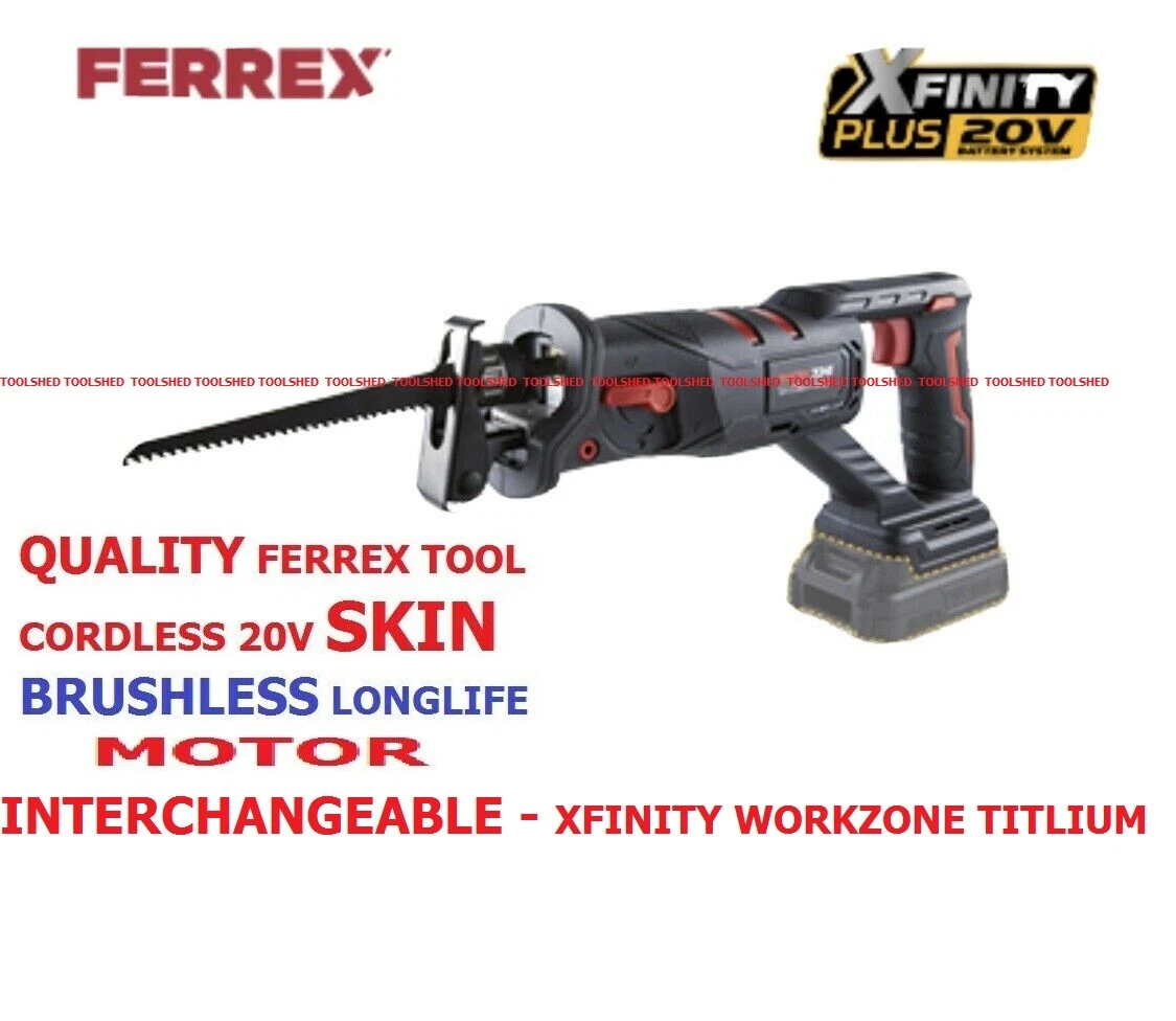 FERREX XFINITY BRUSHLESS RECIPROCATING SAW SKIN 20V CORDLESS POWER