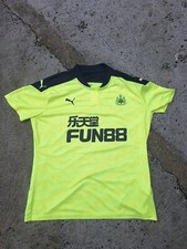 Newcastle United 2020/21 Puma Away Top Jersey Short Sleeve Yellow Size Age 16
