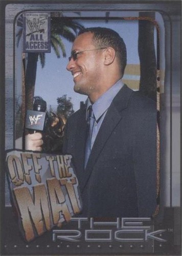 The Rock Dwayne Johnson 2002 Fleer WWF All Access Off the Mat #75