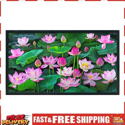 Lotus Full Cross Stitch 11CT Cotton Thread DIY Printed Embroidery Kits Art Gift 