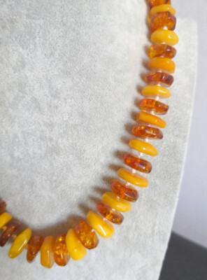 Pendentif En Ambre Véritable De La Baltique - Forme Goutte (2,4 G) - Marron/Jaune - Occasion