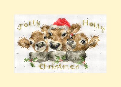 Bothy Threads Counted Cross Stitch Kit Jolly Holly XMAS75
