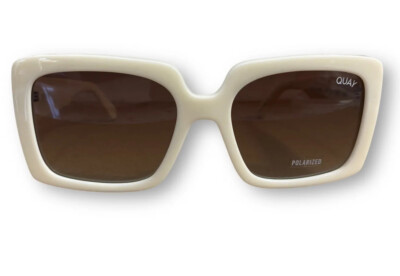 Quay Australia- Total Vibe Sunglasses Quay Australia Total Vibe Mini White/Brown Polarized  main image 4