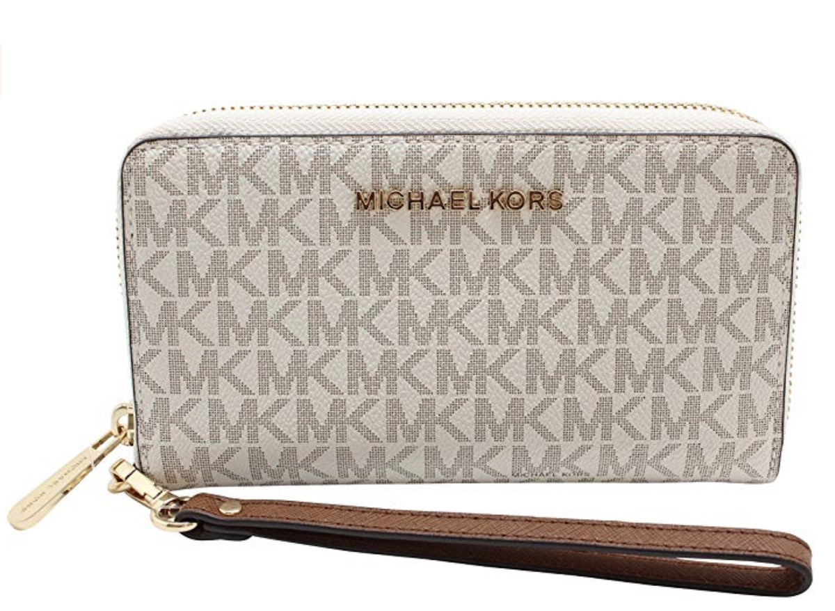 Michael Kors Jet Set Travel Signature Phone Wallet Wristlet