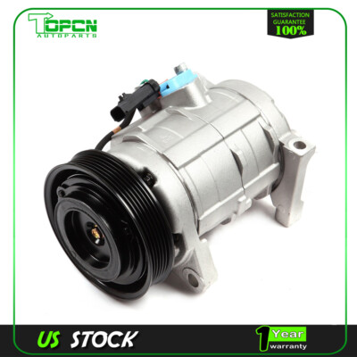 AC Compressor For 2001-2007 Chrysler Voyager & Dodge Grand Caravan 3.3L 3.8L - 10S20H Type, 6-Groove Pulley, PAG 46 Oil