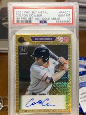 EBAY 1/1 PSA 10 Gem Mint Gold 2021 Pro Set Metal Colton Cowser Auto X RC #2/2