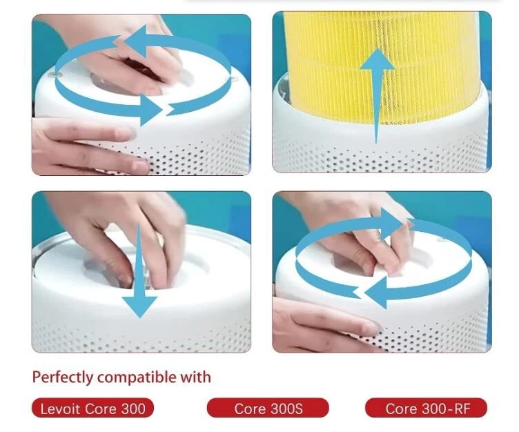 2 pacotes de filtro de substituição Core 300 Pet Care para LEVOIT Core300-P Core 300s - Imagem 4 de 4