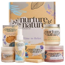 Nurture by Nature RELAX & CALM Spa Kit - Mothers Day Gifts - Spa Gift Baskets fo