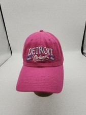 Detroit Michigan Fahrenheit Hat Pink and Blue Adjustable EUC