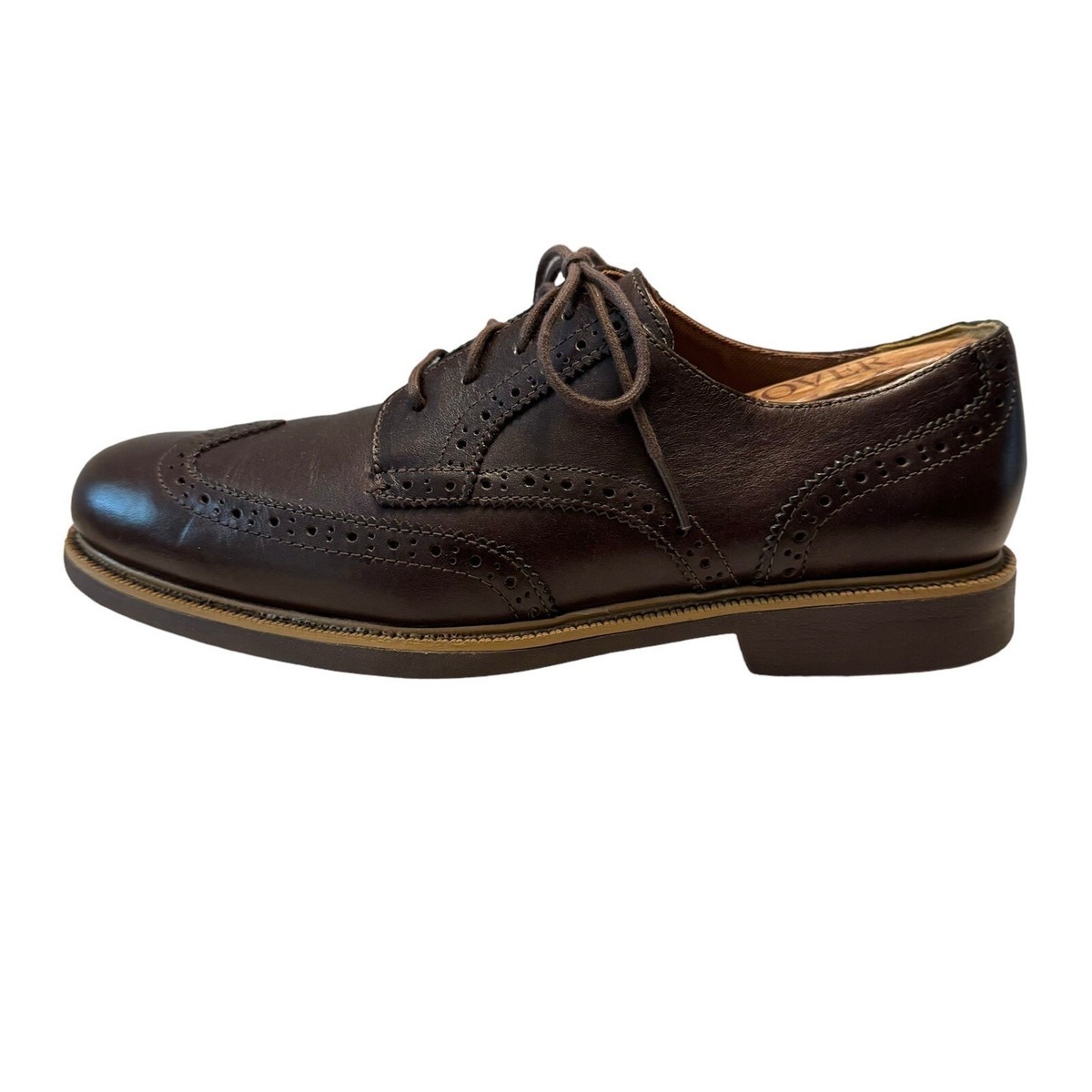 Mens Cole Haan Great Jones Brown Wingtip Leather Brogue Dress Shoes Size 9 M GUC Cole Haan Mens Great Jones Oxford Size 8 Wingtip Brogue  main image 2