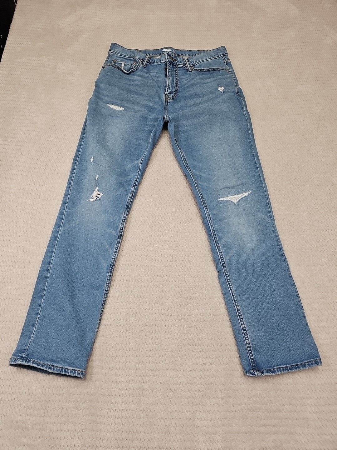 Old Navy Jeans Mens 34 X 30 Light Wash Slim 24/7 Distressed