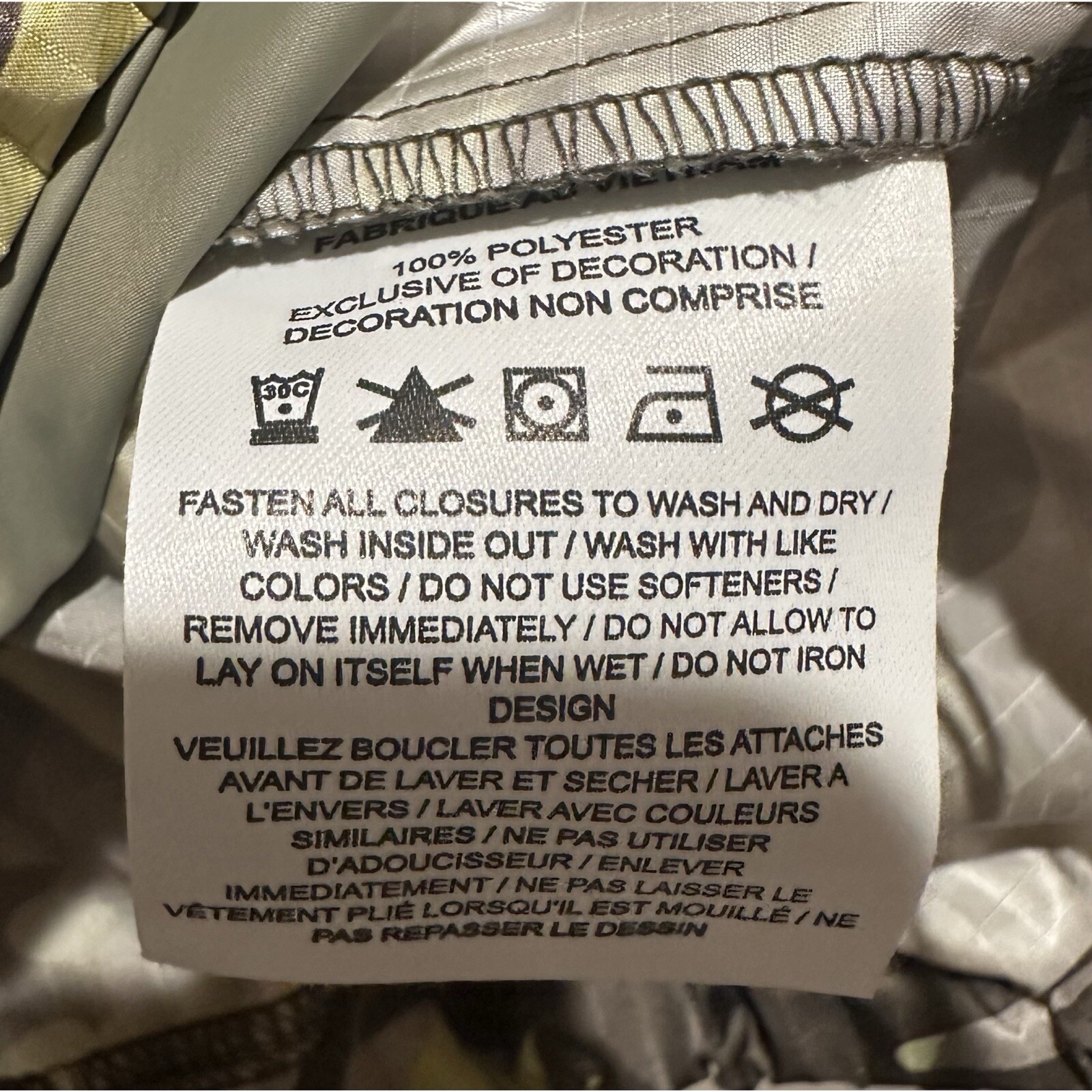 SACAI X NIKE Giacca a vento mimetica Nike da donna taglia XS cargo kaki