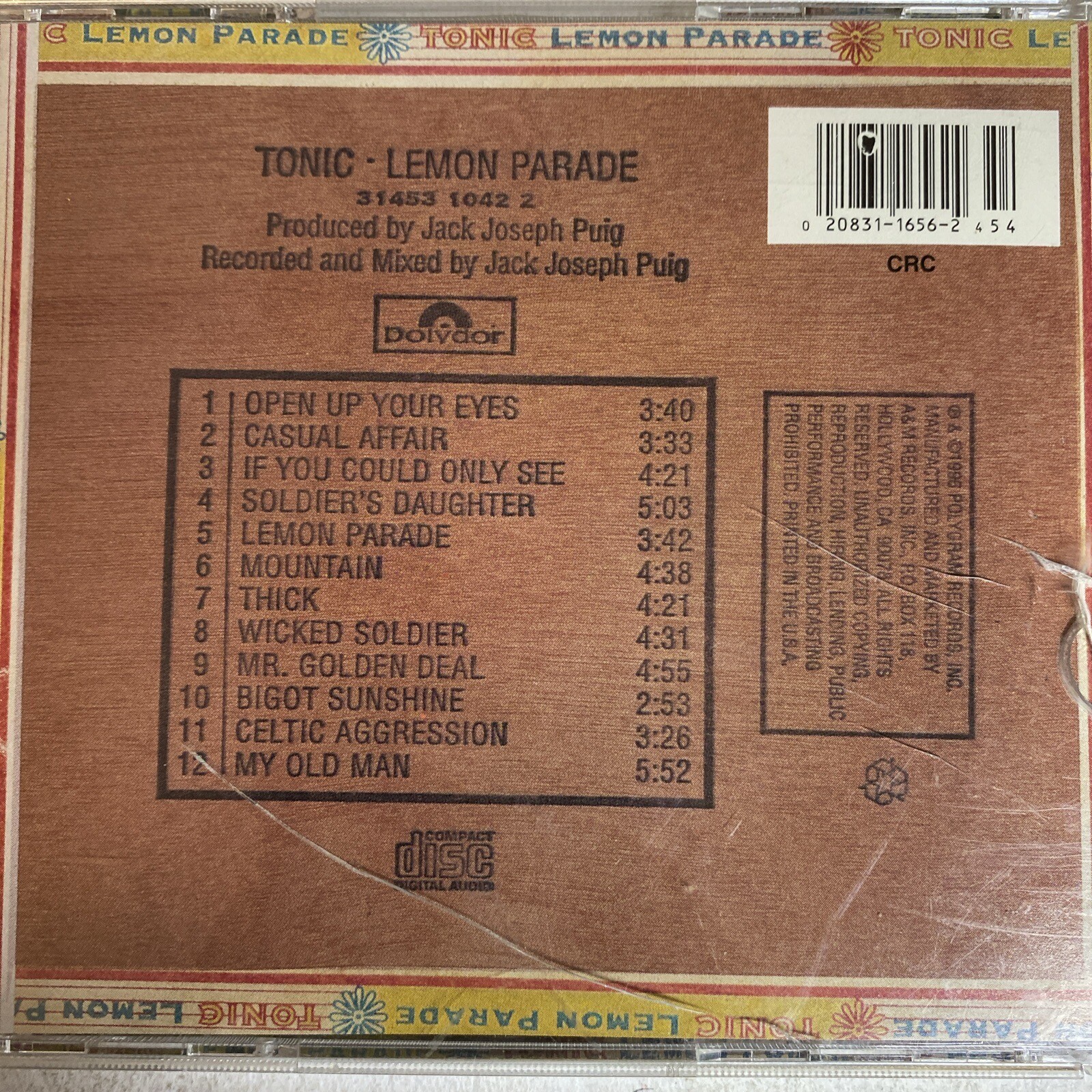 Lemon Parade [Audio CD] Tonic -NEAR MINT! - ZZZ | eBay