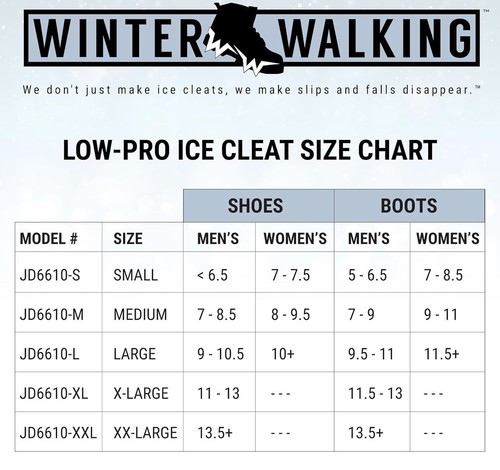 Winter Walking Low Pro Ice Cleats Size XL NEW IN BOX - Picture 7 of 8