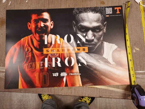 tennessee vols basketball john fulkerson yves pons poster 18x20 iron sharpens - Picture 3 of 3