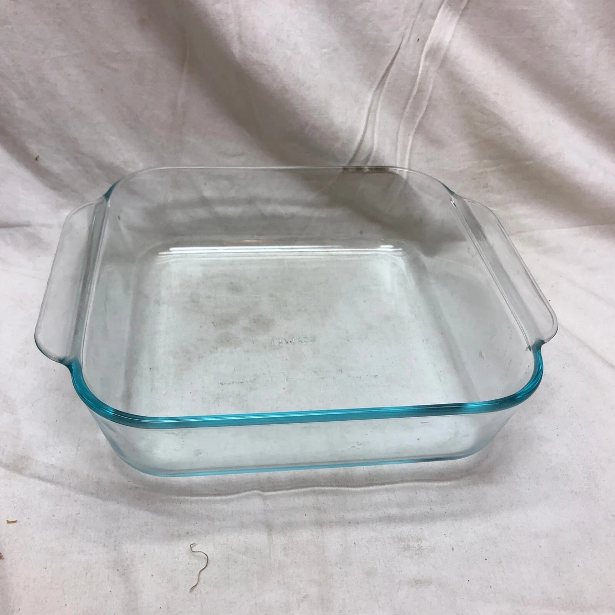 Pyrex 8x8 Baking Pan Clear Glass Casserole Dish Large Handles