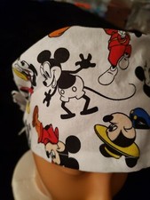MICKEY MOUSE THROUGH THE YEARS HANDMADE SURGICAL SCRUB CAP