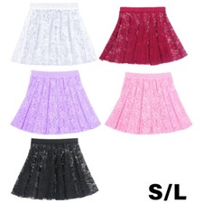 Ballet Skirt for Girls Toddler Kids Sheer Flower lace Dance Wrap Skirt Tutus