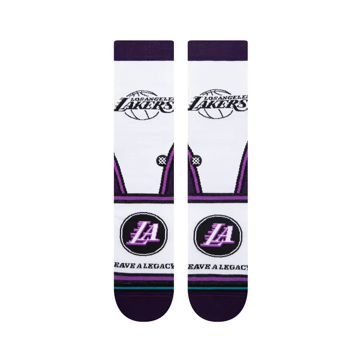 Los Angeles Lakers NBA Basketball Stance 2022/2023 City Edition Socks Large - Image 2 of 3