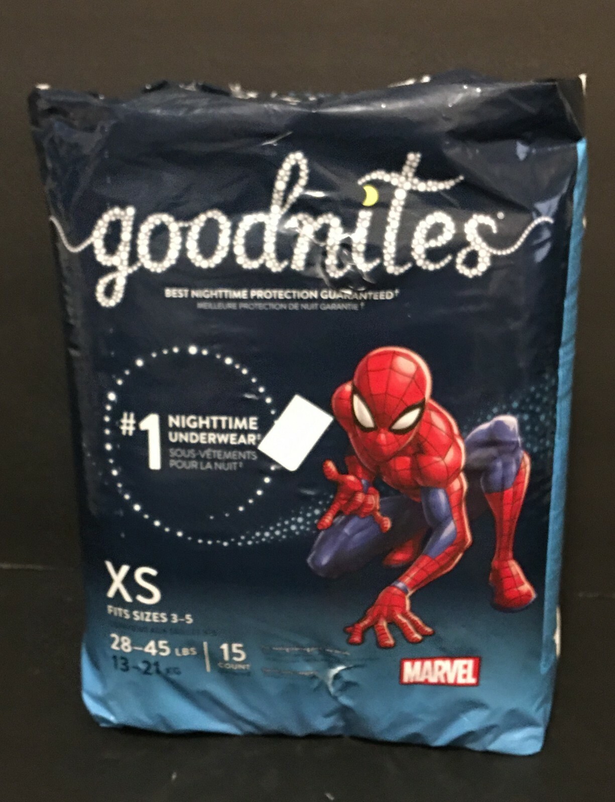 Goodnites Boys' Bedwetting Underwear XS 15 Ct NEW 2845 lbs Spiderman