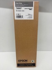 GENUINE Epson UltraChrome PRO T8007 Dark Gray Ink 700ml EXP 04/2025